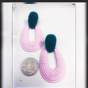 Pink Geometric Earrings
